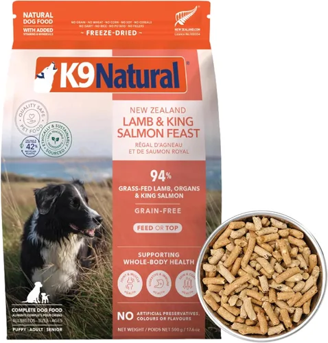 Vista 16 de K9 Natural Carne Liofilizada para Perros, Comida Completa Natural de Alta Carne o Aditivo para Comida para Perros, Carne Alimentada con Pasto