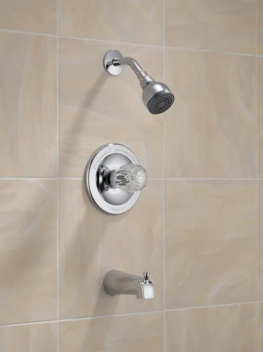 Vista 3 de Peerless P188720 Classic - Manijas combinadas completas para bañera y ducha, cromadas