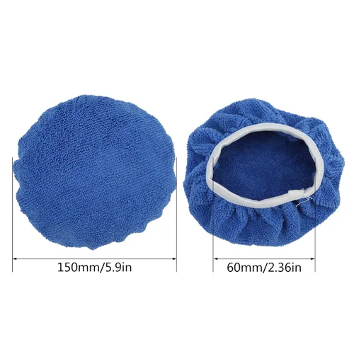 Vista 6 de Almohadilla de pulido para automóvil, 20 piezas de microfibra de forro polar para pulir con cera para pulidores automáticos de 5 a 6 pulgadas