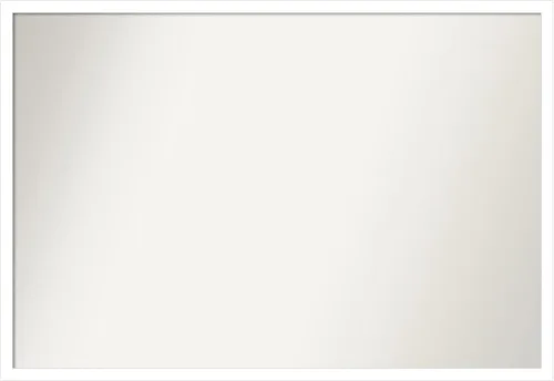 Vista 144 de Amanti Art Espejo de baño blanco para sobre el fregadero, 22 x 45 pulgadas, espejo de tocador rectangular blanco Lucie, marco de madera moderno