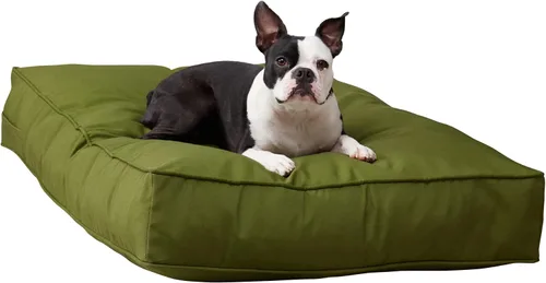 Vista 13 de Casey - Cama rectangular para perros (36 x 24 pulgadas) de mezclilla para interiores y exteriores, estilo almohada