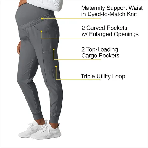 Vista 2 de WonderWink Pantalón deportivo de maternidad para mujer