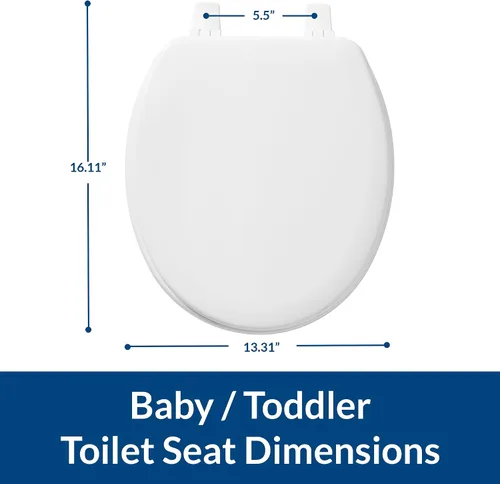 Vista 3 de BEMIS BB540 000 - Asiento de inodoro para bebé/niño pequeño compatible con inodoros American Standard y Eljer, madera esmaltada duradera
