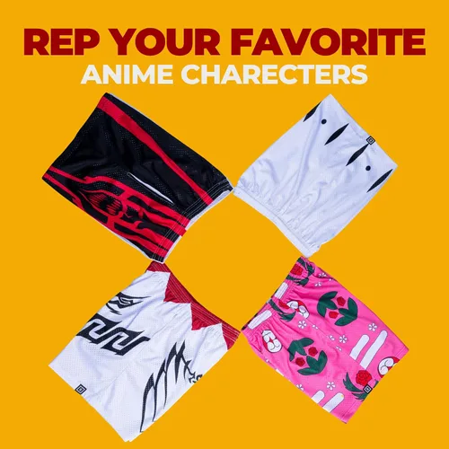 Vista 3 de Pantalones cortos de anime cómodos para hombre, pantalones cortos de natación para hombre, pantalones cortos de baloncesto, pantalones cortos