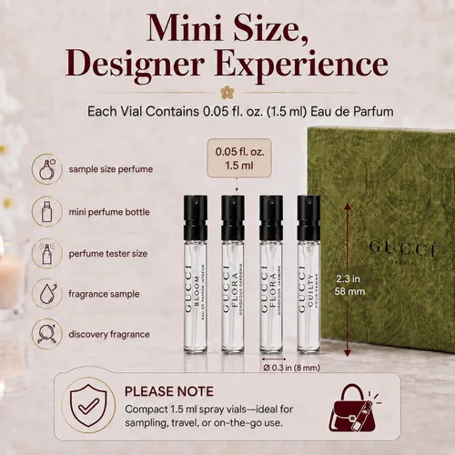 Vista 7 de Gucci - Set de regalo de mini perfume para mujer, 4 piezas, colección EDP Travel