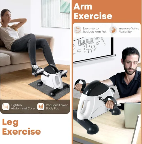 Vista 32 de Mini Exercise Bike, AGM Under Desk Bike Pedal Exerciser Foot Cycle Arm & Leg Pedal Exerciser with LCD Screen Displays