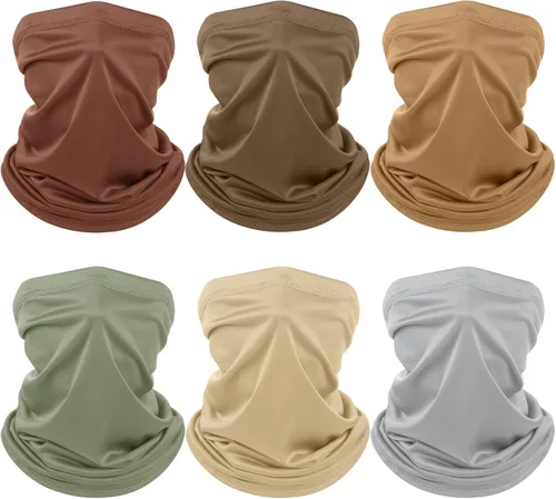Vista 7 de Geyoga 6 piezas de protección UV para el verano, polaina de cuello refrescante, ropa para la cara, polaina para cuello, bufanda, protector solar