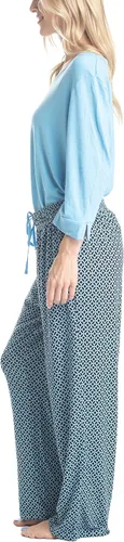 Vista 3 de Hanes Conjunto de pijama y camiseta de dormir con cuello en V de 34 para mujer