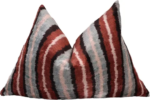 Vista 9 de CANVELLO Cojín decorativo hecho a mano con relleno de plumón, marrón gris francés, funda de cojín de seda de terciopelo suave para sala de estar