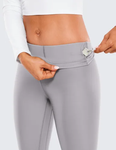 Vista 3 de CRZ YOGA Leggings térmicos con forro polar para mujer de 28 pulgadas, pantalones de senderismo cálidos para invierno, pantalones de yoga de cintura