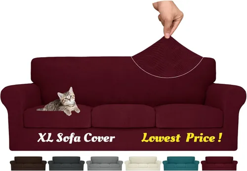 Vista 38 de MAXIJIN 2 piezas de fundas para silla con brazos, funda para silla de sofá para sala de estar, funda elástica para perros para una silla con 1 cojín