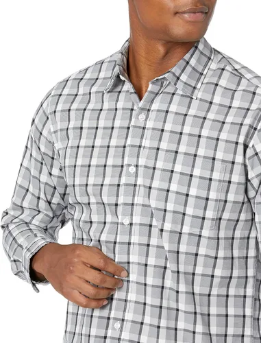 Vista 4 de Tienda Essentials Men's Regular-Fit Long-Sleeve Casual Poplin Shirt