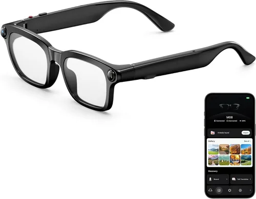 Vista 10 de AI Smart Glasses with ChatGPT, Bluetooth Audio Sunglasses for Big Heads-XXL