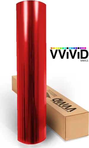 Vista 2 de VViViD láminas de vinilo para coloración de ventana, transparentes, coloridas, Rojo