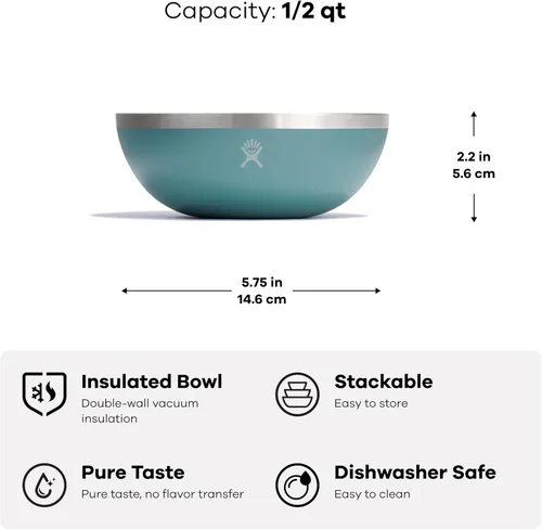 Vista 3 de Hydro Flask Outdoor Kitchen Bowl - Stainless Steel Dinnerware Reusable Camping Gear Mess Kit - Dishwasher Safe, BPA-Free, Non-Toxic