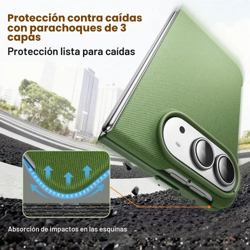 Vista 2 de Mkeke Funda para iPhone Duo Techwoven Verde