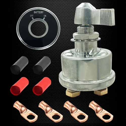 Vista 3 de Ampper - Interruptor de desconexión de batería 12V - 48V, interruptor maestro de desconexión de batería, corte de energía, apagado para auto