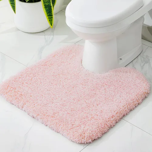 Vista 15 de Disolla - Alfombra antideslizante pequeña y esponjosa para el suelo del baño, lavable, afelpada, para ducha, absorbente, color beige, 17 x 24