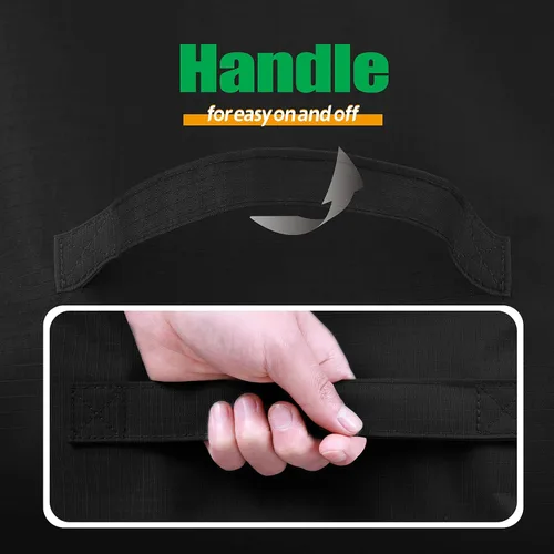 Vista 7 de F&J Outdoors Cubierta impermeable para parrilla resistente a los rayos UV para barbacoa de gas carbón de 2 quemadores, 48 pulgadas de ancho x 27
