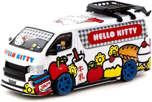 Vista 2 de Hiace Widebody Van Capsule Entrega con aceite de metal CAN 1/64 Modelo de coche fundido a presión por Tarmac Works T64-038-HKD