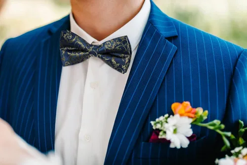 Vista 2 de HISDERN Bow Ties for Men Pre-tied Paisley Bow Ties Pocket Square Set Men's Bowtie Wedding Party