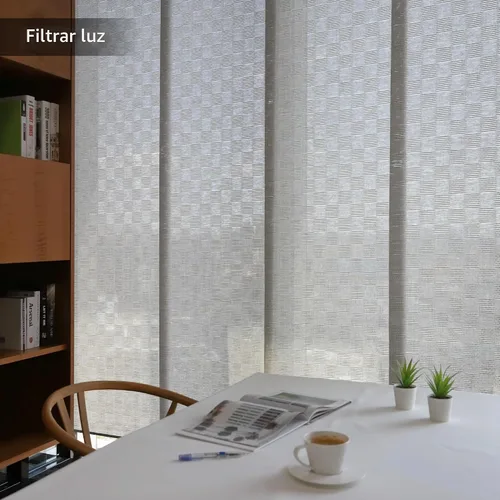 Vista 4 de GoDear Design - Persianas de panel deslizante ajustables sobre riel, se ajustan a ventanas, puertas de patio, puertas corredizas de vidrio Obispo