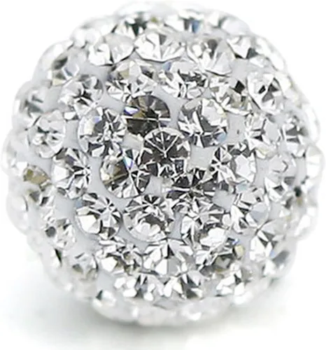 Vista 23 de RUBYCA Pave - Cuentas de arcilla de cristal checo para joyería Shamballa (20 unidades, 0.472 pulgadas, morado claro)