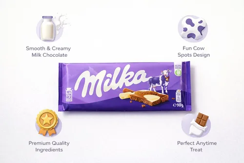 Vista 3 de Milka Chocolate con manchas de vaca 3.53 oz