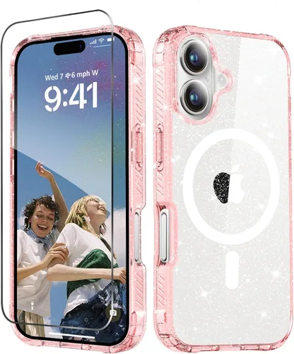Vista 57 de MIODIK Compatible con Funda para iPhone Air, [Compatible con Magsafe] con Protector de Pantalla y Protección de Cámara Mejorada, Funda Protectora