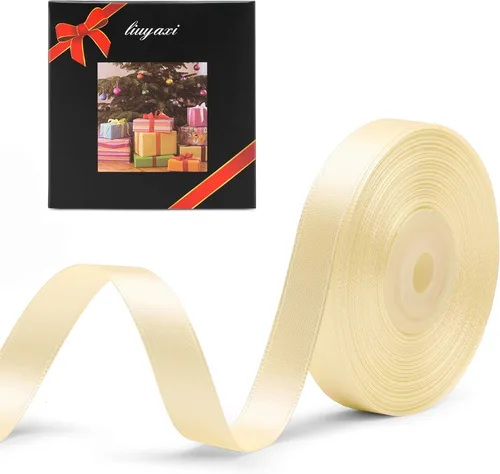 Vista 87 de Cinta de satén verde manzana de doble cara de color sólido de 1/2 pulgada x 25 yardas, cintas perfectas para manualidades, decoración de bodas