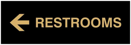 Vista 35 de Signs ByLITA Basic Restrooms - Letrero direccional para pared o puerta (negro), pequeño (paquete de 1)