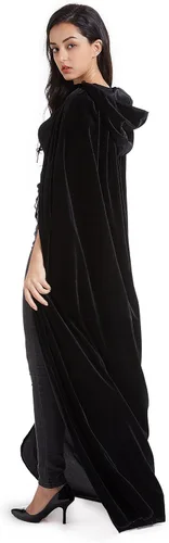 Vista 3 de Crizcape Capa de terciopelo unisex con capucha para disfraz de Halloween, para hombres y mujeres