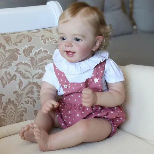 Vista 8 de CHAREX Muñeca realista Reborn Baby Girl – Muñeca realista hecha a mano de la vida real de 20 pulgadas, cuerpo con peso recién nacido, sensación