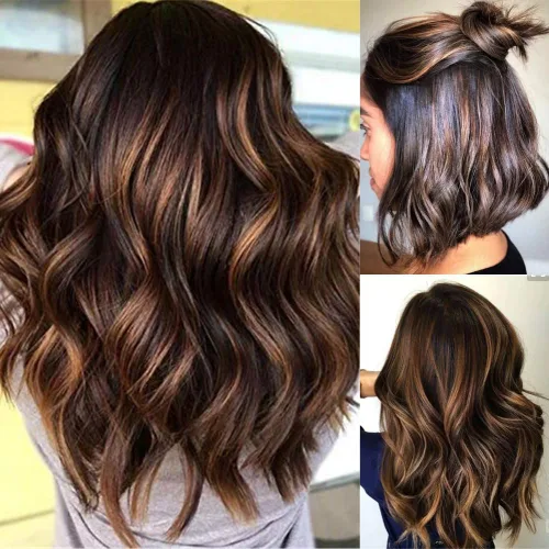 Vista 3 de FENJUN - Peluca de cabello humano con encaje frontal con reflejos 1B/30/33, sin pegamento, rubio miel, para mujeres blancas y negras, pelucas