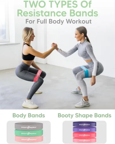 Vista 6 de Bandas de resistencia para entrenamiento, bandas de ejercicio, bandas de entrenamiento, bandas de glúteos, bandas de fitness, bandas de esfuerzo