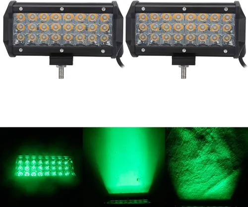 Vista 12 de Auxmotec Luces LED verdes de conducción de caza de 18 W, 4 pulgadas, barra de luz para todoterreno, camioneta, barco, tractor, pesca, caza