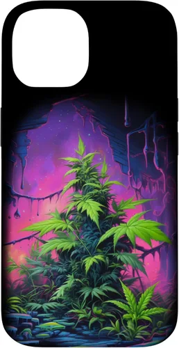 Vista 4 de 420, Colorful Weed Phone Accessory, Pink, Green & Purple Case for iPhone 16