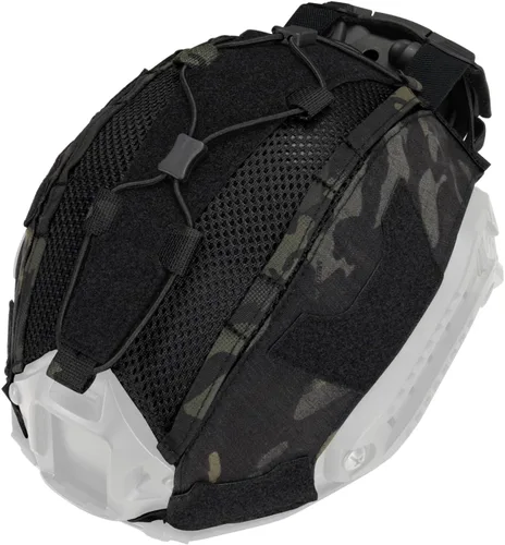 Vista 9 de IDOGEAR Tactical Helmet Cover with Battery Pouch for Fast Helmet Negro