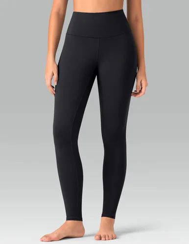 Vista 2 de Colorfulkoala Pantalones de yoga suaves de cintura alta para mujer, leggings de longitud completa Negro