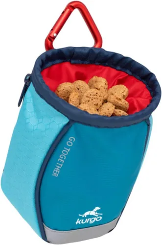 Vista 2 de Kurgo Go Stuff It Bolsa de Premios para Perros, Bolsa de Entrenamiento de Premios para Perros, Bolsas de Premios para Mascotas, Riñonera Manos Azul