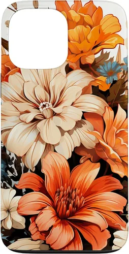Vista 23 de Funda para iPhone 11 Pro Max Vintage Autumn Flower Fall Pumpkin Girl Women Fall
