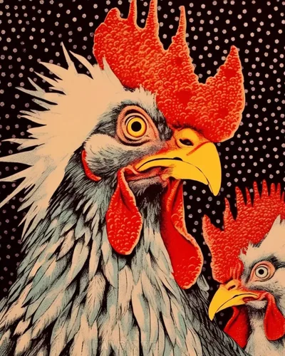 Vista 16 de Tucocoo Bumbers - Pintura de animales de granja para adultos, pintura acrílica por números, pintura acrílica, lienzo, decoración de cocina, gallo