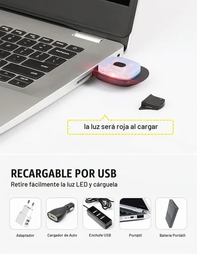 Vista 3 de MELASA Gorro unisex con luz, recargable por USB, manos libres, gorro LED, regalos de invierno para hombres Tinte amarillo albaricoque