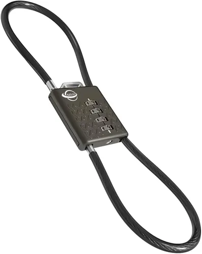 Vista 4 de Candados de combinación de cables de 4 dígitos de 13.8 pulgadas para casillero de gimnasio escolar, casco, archivadores, caja de herramientas