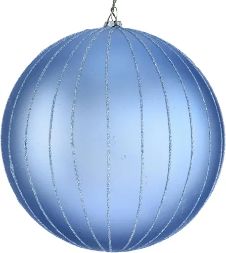 Vista 29 de Vickerman Adorno navideño de bola de avena mate con purpurina de 5 pulgadas. Incluye 4 piezas por bolsa.
