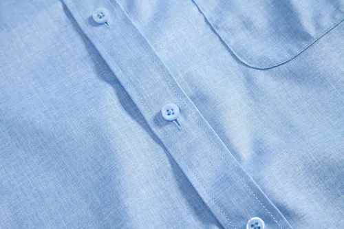 Vista 4 de Camisas de manga larga con cuello de banda (cuello mandarín) para hombre con bolsillo