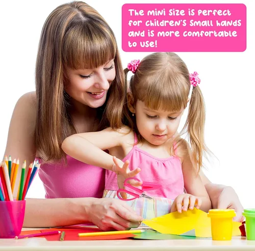Vista 5 de Tijeras pequeñas de viaje de 3 piezas pequeñas tijeras portátiles para coser tijeras artesanales con cubierta para mujeres y niñas, hilo de tela