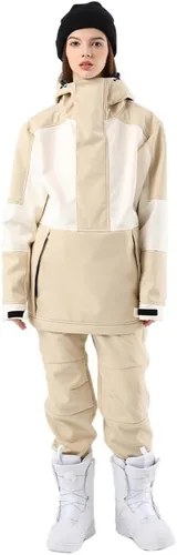 Vista 7 de RIUIYELE Traje de esquí para mujer, chaqueta y pantalones de snowboard para deportes al aire libre, traje de nieve con aislamiento impermeable