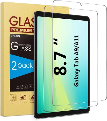 Vista 11 de SPARIN Paquete de 2 protectores de pantalla para Galaxy Tab A8 de 10.5 pulgadas 2022 (SM-X200/X205/X207), película transparente HD de vidrio