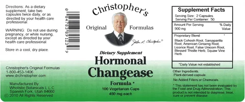 Vista 2 de Dr. Christopher's Formula Hormonal Changease, 100